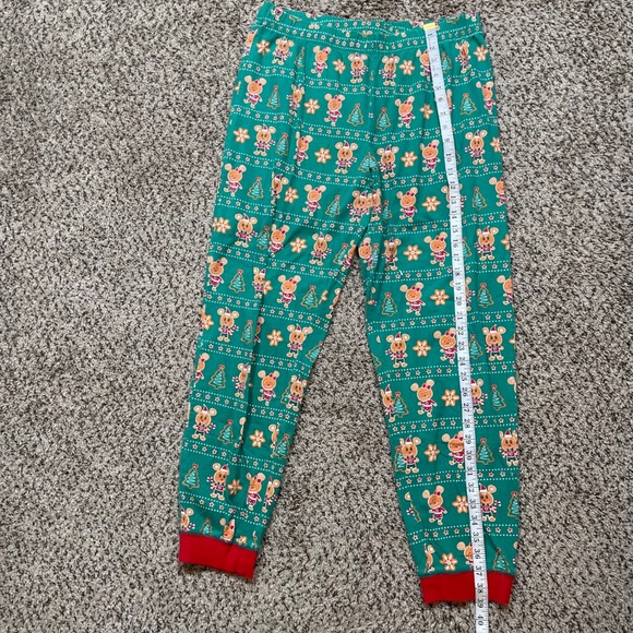 Disney Store Mickey Mouse & Friends Green Holiday Pajamas Set XL Gingerbread - Picture 10 of 10